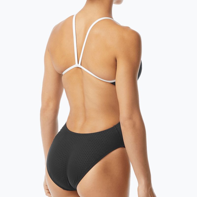 Dámské jednodílné plavky TYR Hexa Cutoutfit black/white 5