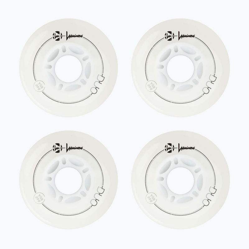 Kolečka na kolečkové brusle Luminous Led Wheels Duo 84mm/85A X4 white/blue 2