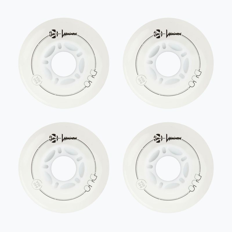 Kolečka na kolečkové brusle Luminous Led Wheels Duo 84mm/85A X4 white/red 2