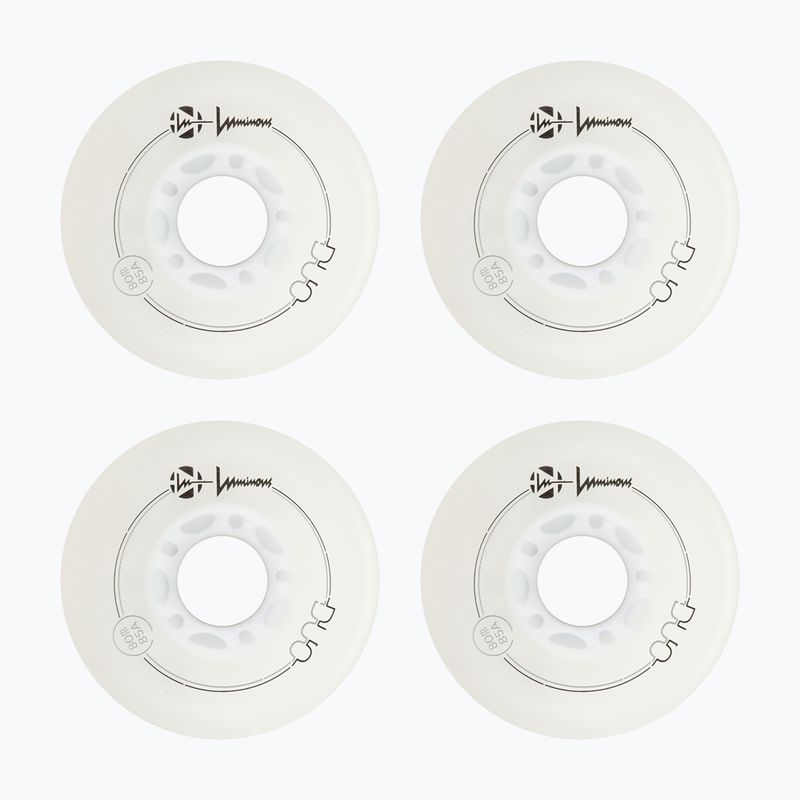 Kolečka na kolečkové brusle Luminous Led Wheels Duo 80mm/85A X4 white/red 2