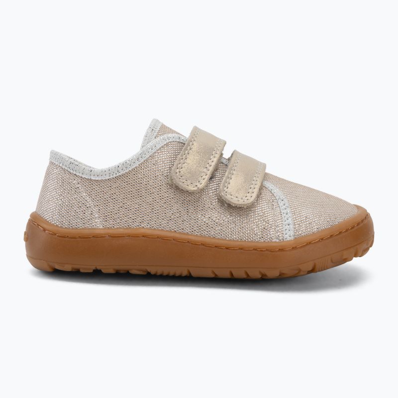 Dětské barefoot boty Froddo Canvas gold shine 2