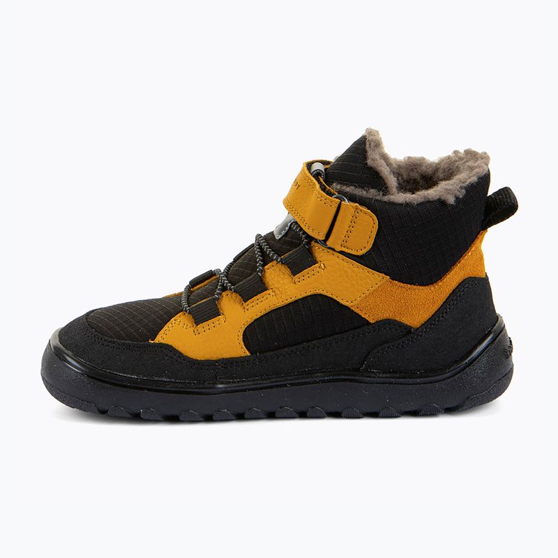 Dětské barefoot sněhule Froddo Barefoot Up Path Tex black/yellow 10