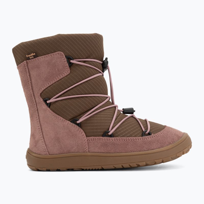 Dětské barefoot sněhule Froddo Barefoot Tex Track Wool dark pink 2