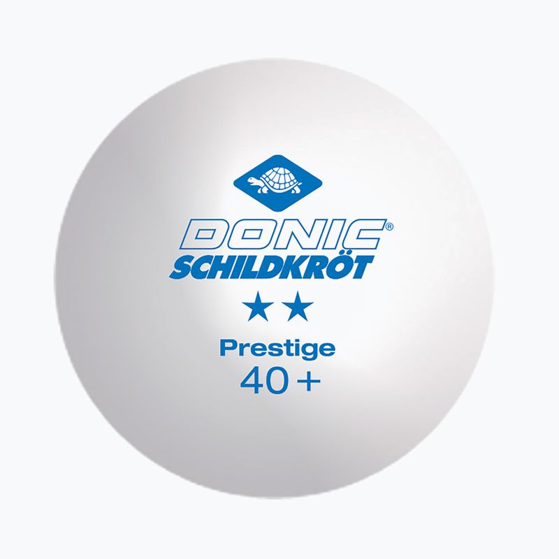 Míčky na stolní tenis Donic-Schildkröt 2-Stars Prestige Poly 40+ 3ks white 2