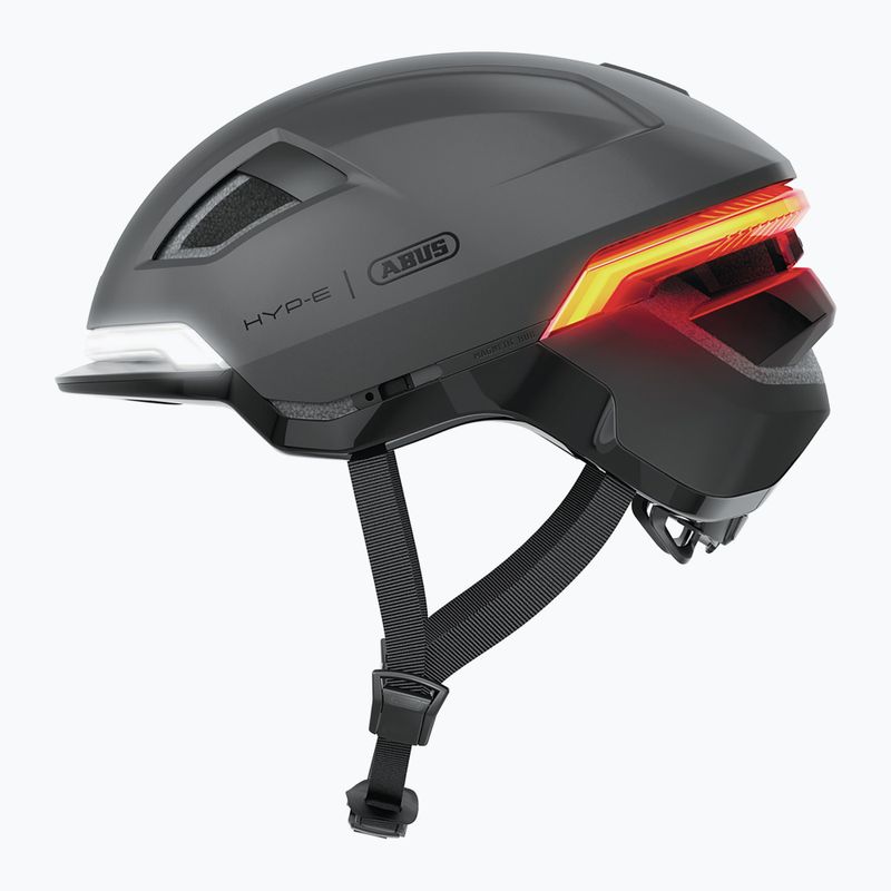 Cyklistická helma s blinkry ABUS Hyp-E volcano titan 2