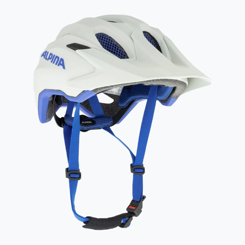 Dětská cyklistická helma Alpina Carapax smoke grey/blue matt