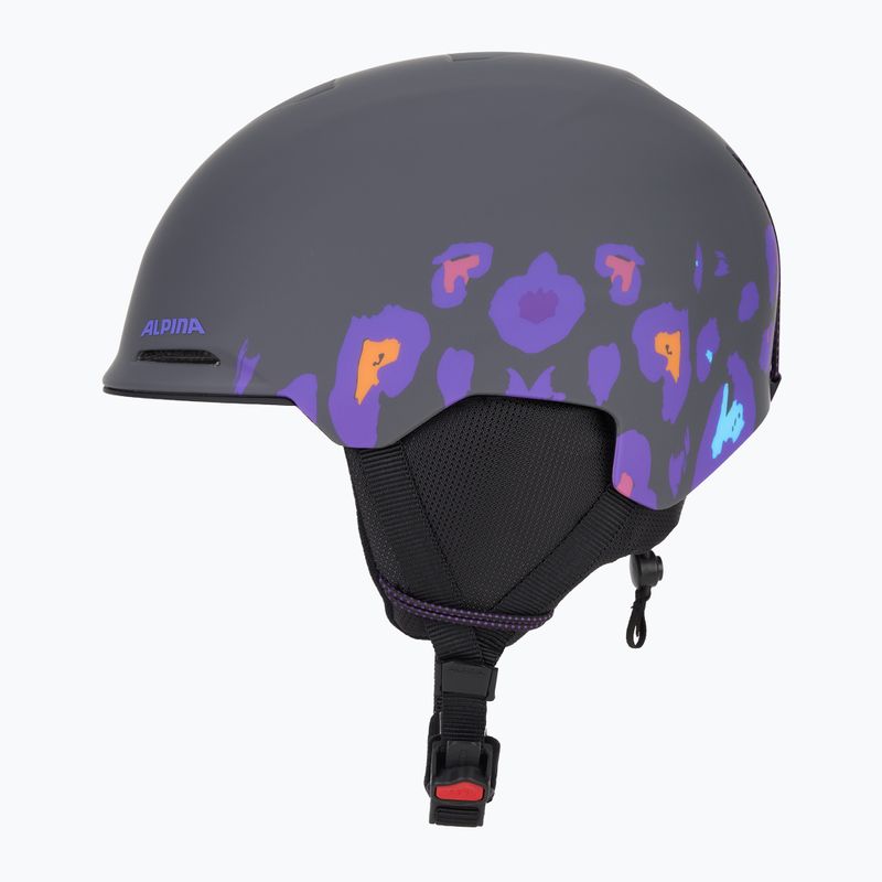 Dětská  lyžařská helma  Alpina Brix midnight/ grey leo matt 3