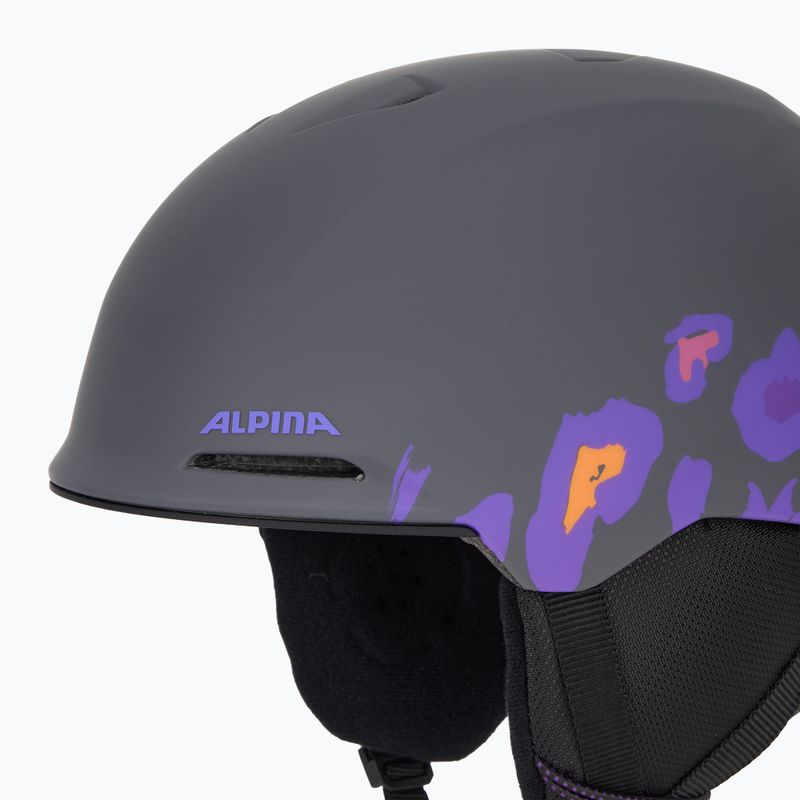 Dětská  lyžařská helma  Alpina Brix midnight/ grey leo matt 7