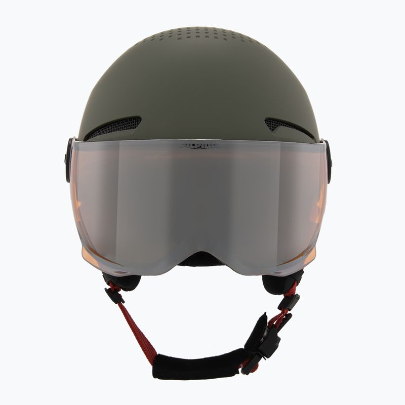 Dětská lyžařská helma Alpina Zupo Visor Q-Lite olive/ red matt 2
