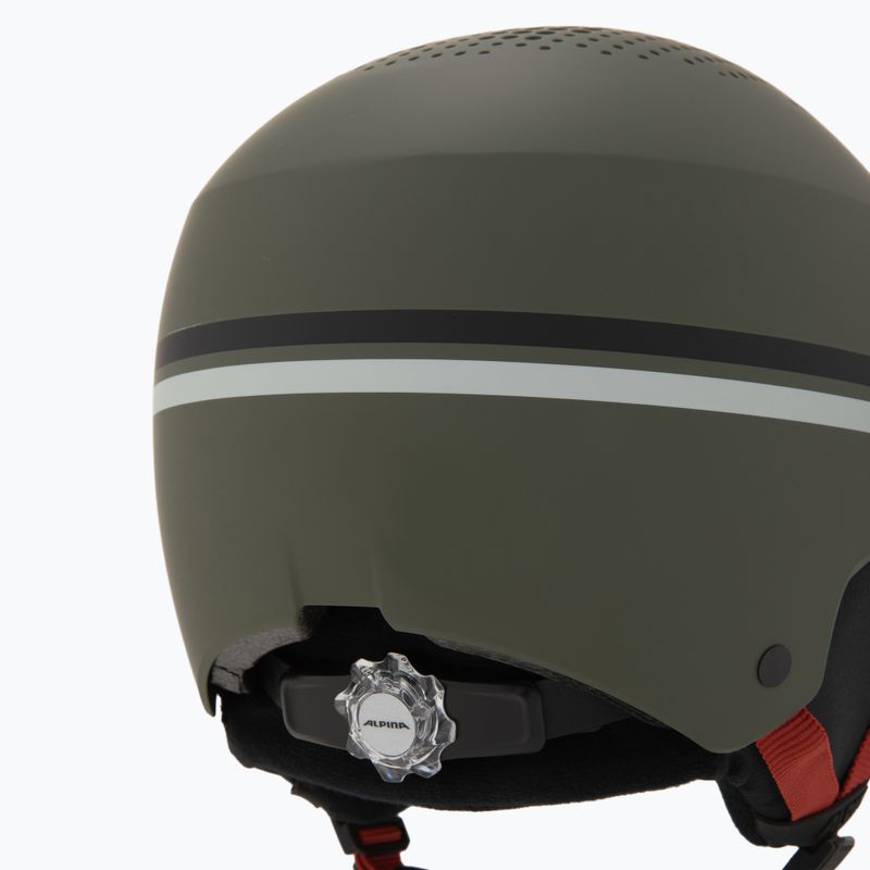 Dětská lyžařská helma Alpina Zupo Visor Q-Lite olive/ red matt 8