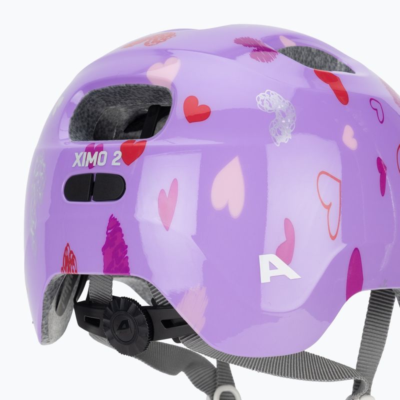 Dětská cyklistická helma Alpina Ximo 2 Jr purple hearts gloss 8