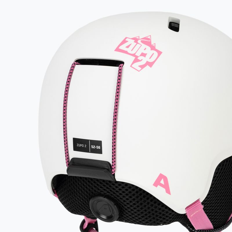 Dětská lyžařská helma Alpina Zupo 2 white pink matt 8