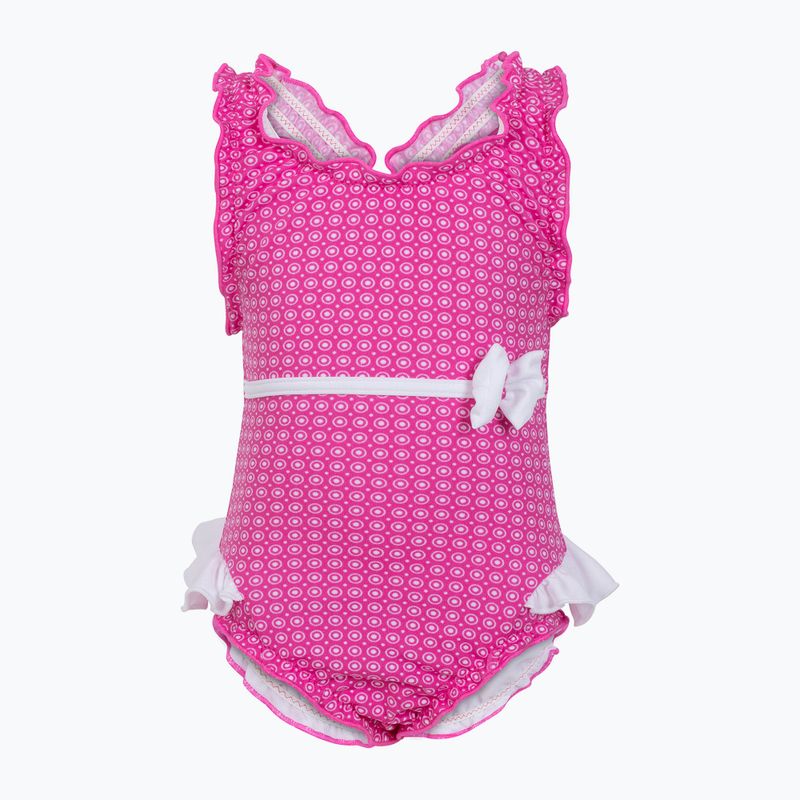 Dětské jednodílné plavky Fashy 1547 Babies Little Stars z pieluszką pink