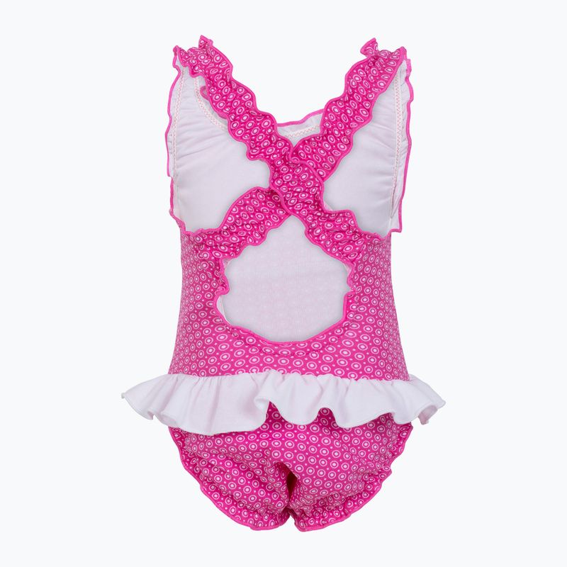 Dětské jednodílné plavky Fashy 1547 Babies Little Stars z pieluszką pink 2