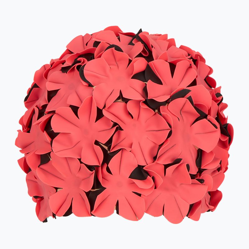 Dámská plavecká čepice Fashy Flowers red / black