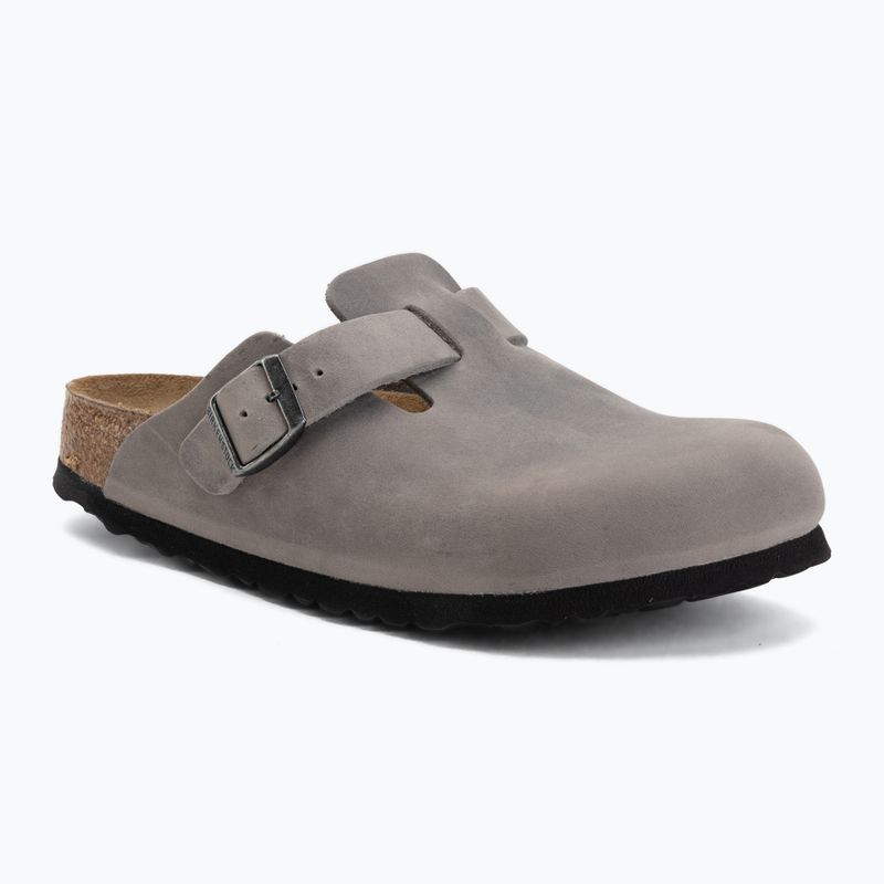 Nazouváky BIRKENSTOCK Boston Soft Footbed Oiled Leather Narrow iron