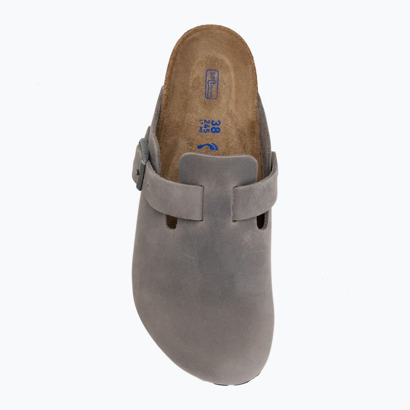 Nazouváky BIRKENSTOCK Boston Soft Footbed Oiled Leather Narrow iron 5