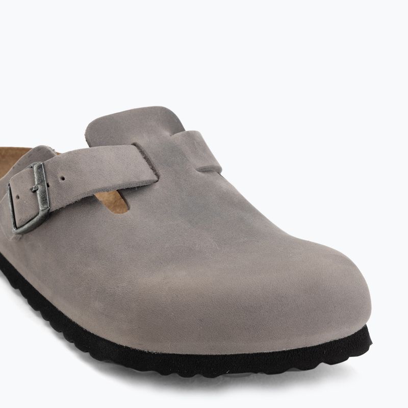 Nazouváky BIRKENSTOCK Boston Soft Footbed Oiled Leather Narrow iron 7
