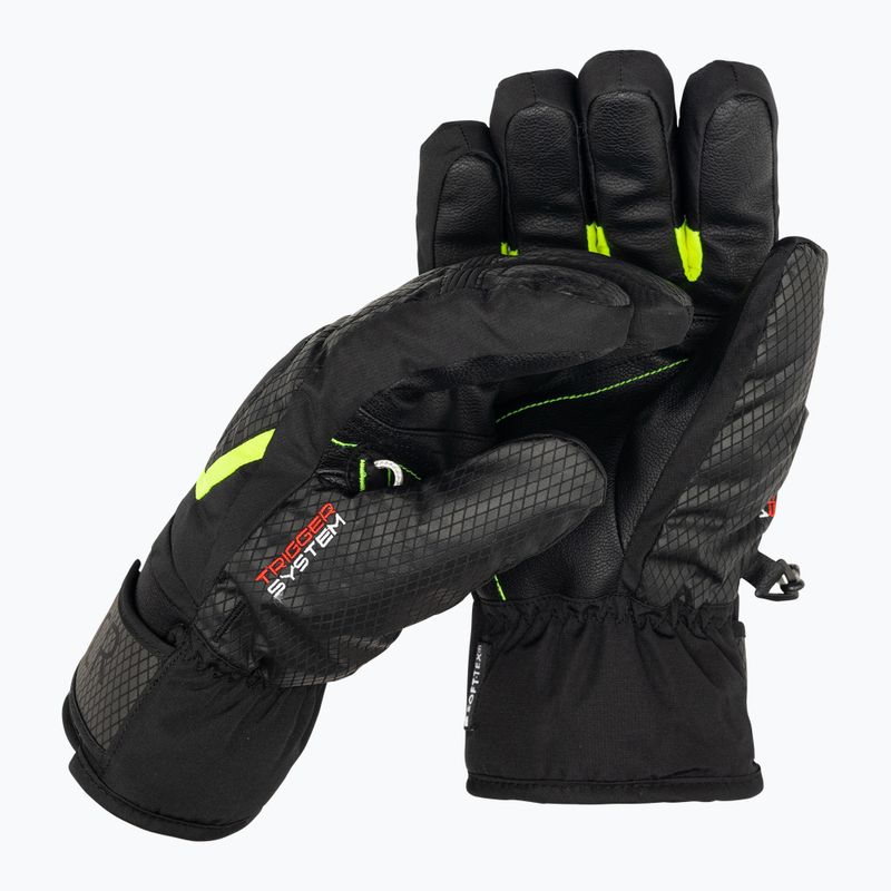 Lyžařské rukavice LEKI WCR Team 3D Junior black ice/lemon 2