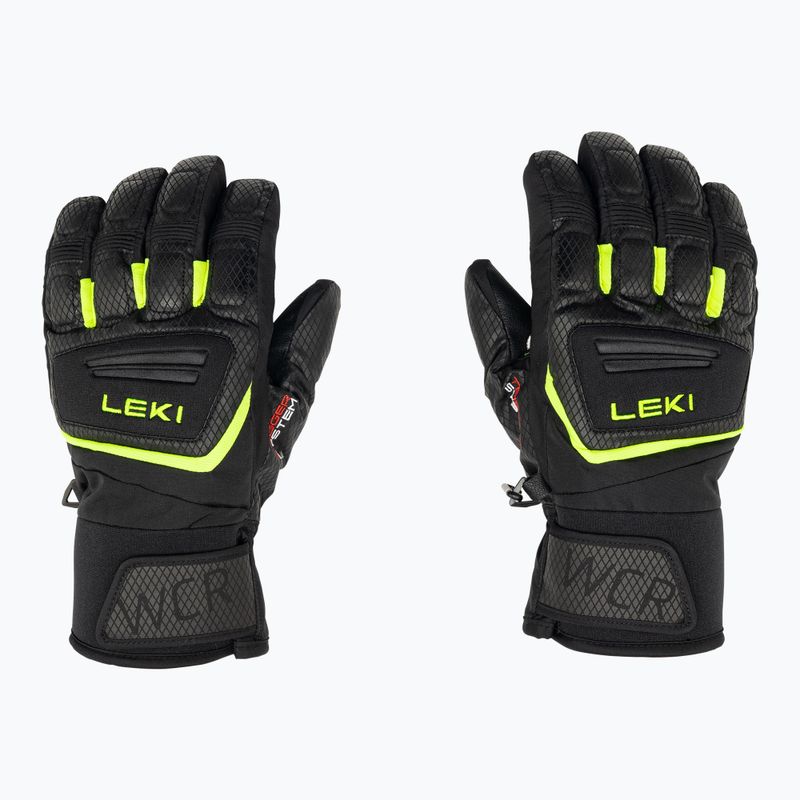 Lyžařské rukavice LEKI WCR Team 3D Junior black ice/lemon 4