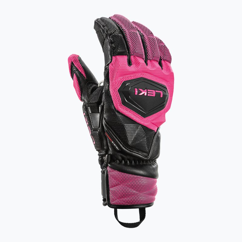 Dámské lyžařské rukavice  LEKI WCR Venom SL 3D black/ pink 8