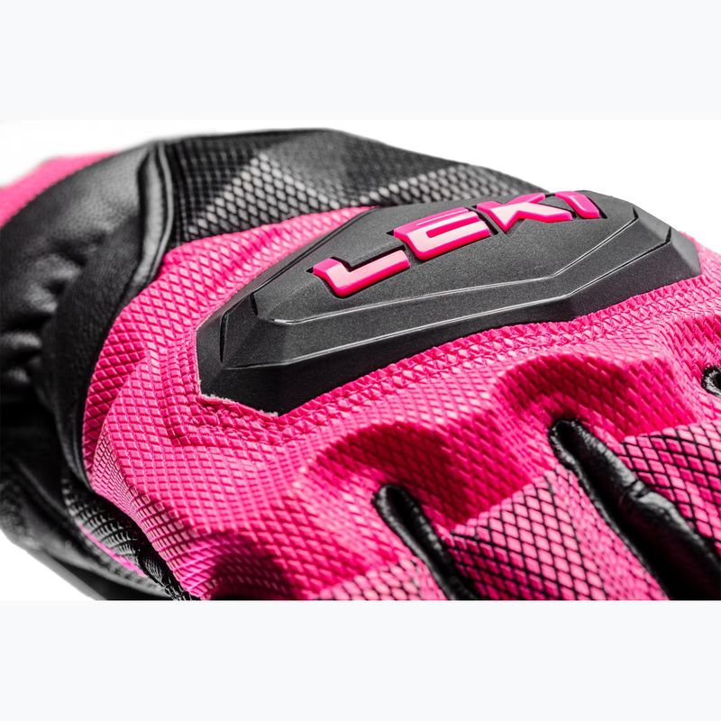 Dámské lyžařské rukavice  LEKI WCR Venom SL 3D black/ pink 13