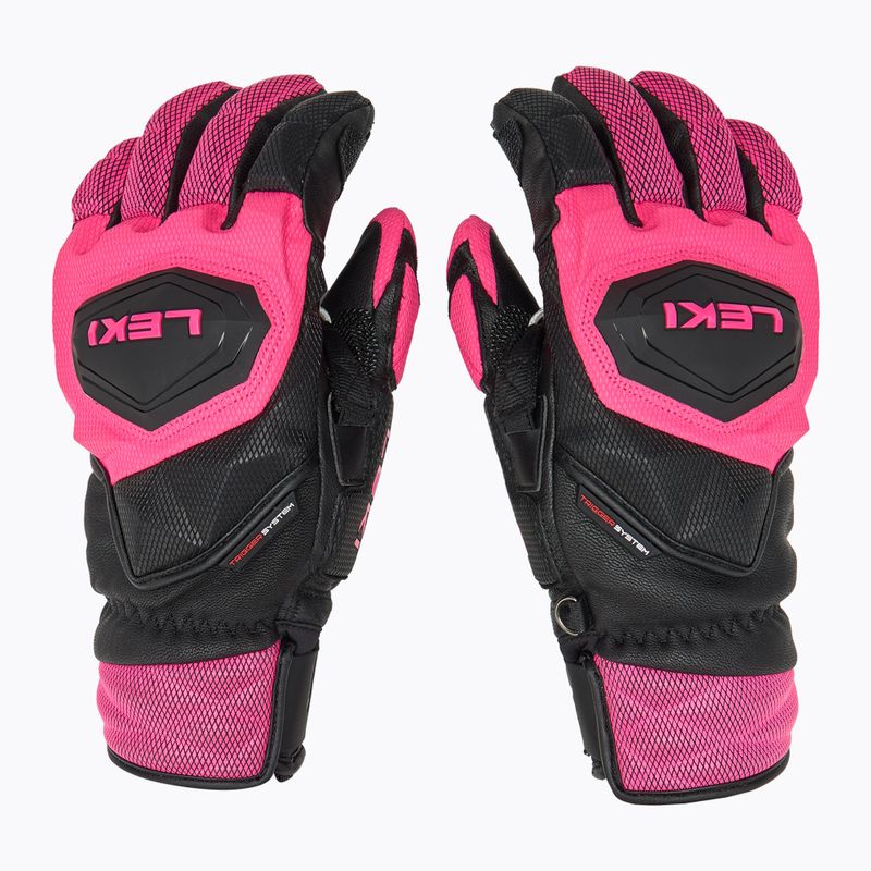 Dámské lyžařské rukavice  LEKI WCR Venom SL 3D black/ pink 4