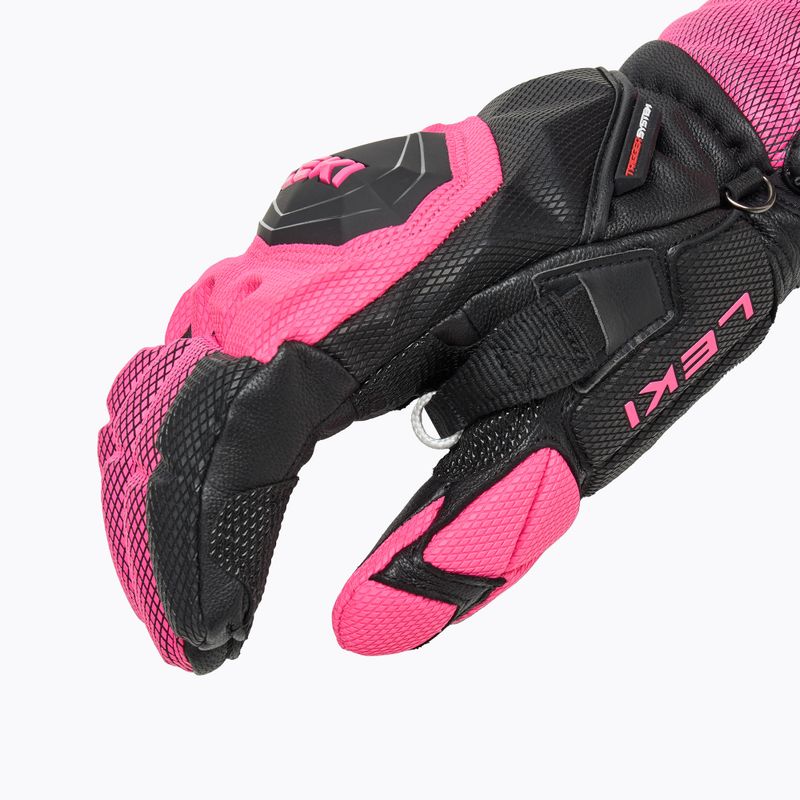 Dámské lyžařské rukavice  LEKI WCR Venom SL 3D black/ pink 5