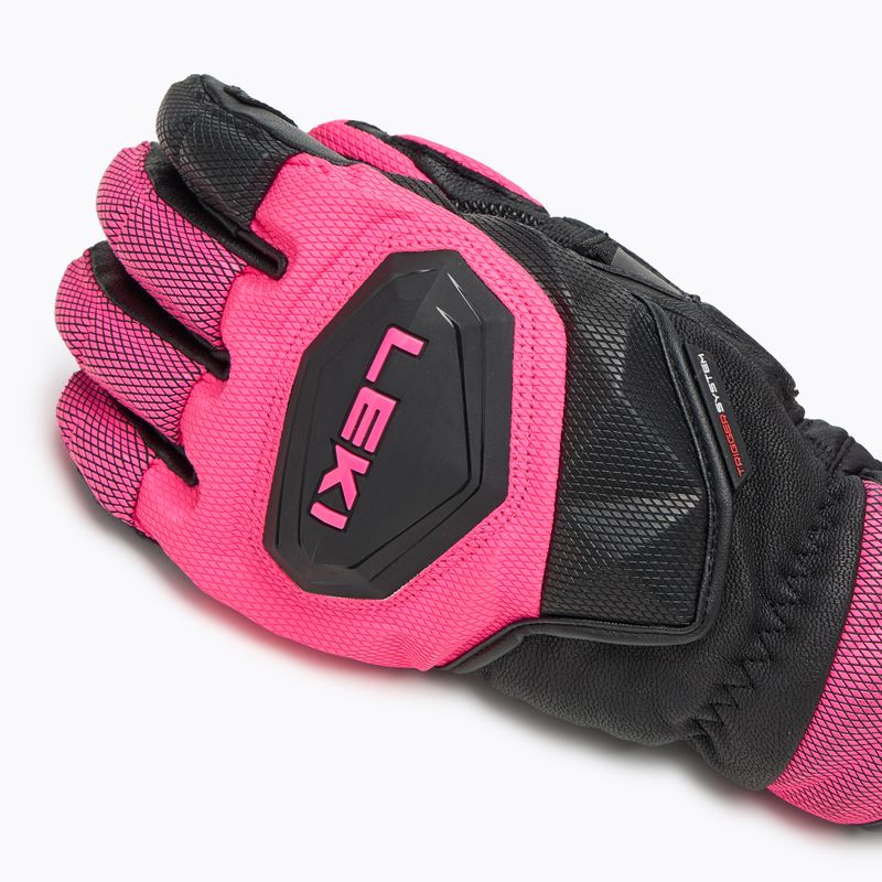 Dámské lyžařské rukavice  LEKI WCR Venom SL 3D black/ pink 6