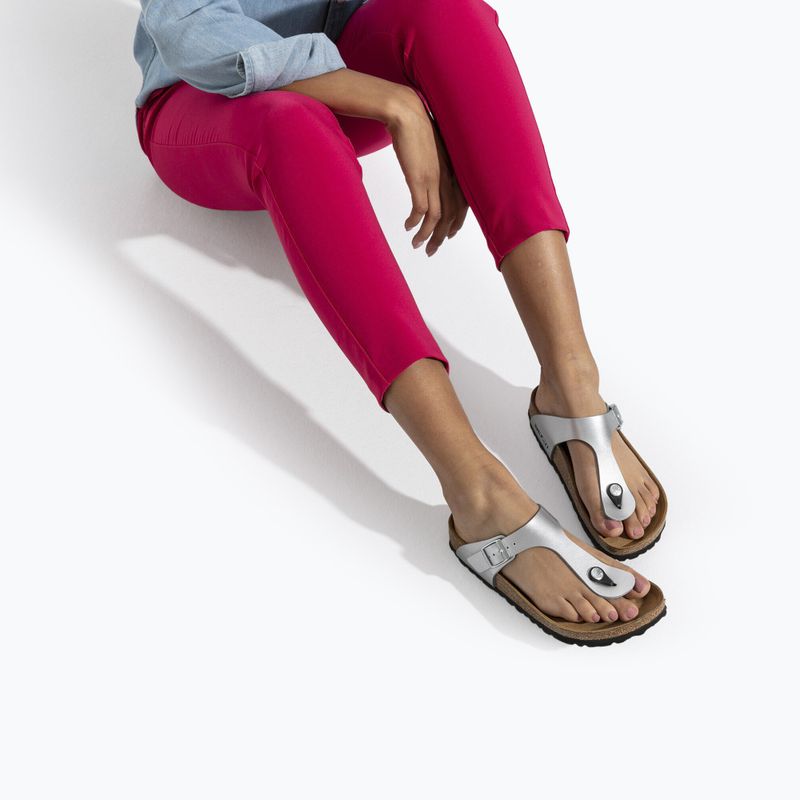 Žabky BIRKENSTOCK Gizeh Birko-Flor Narrow silver 9