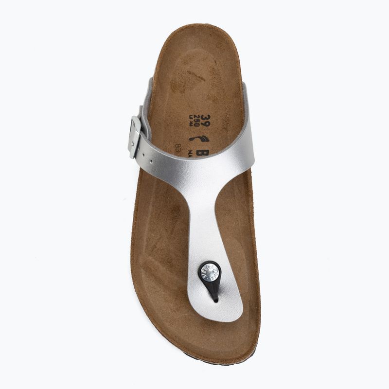 Žabky BIRKENSTOCK Gizeh Birko-Flor Narrow silver 5