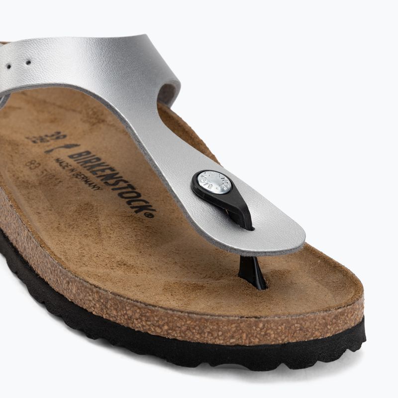 Žabky BIRKENSTOCK Gizeh Birko-Flor Narrow silver 7