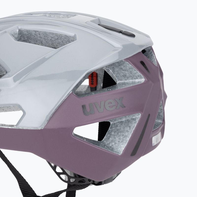 Cyklistická helma UVEX Gravel X rhino/plum 7