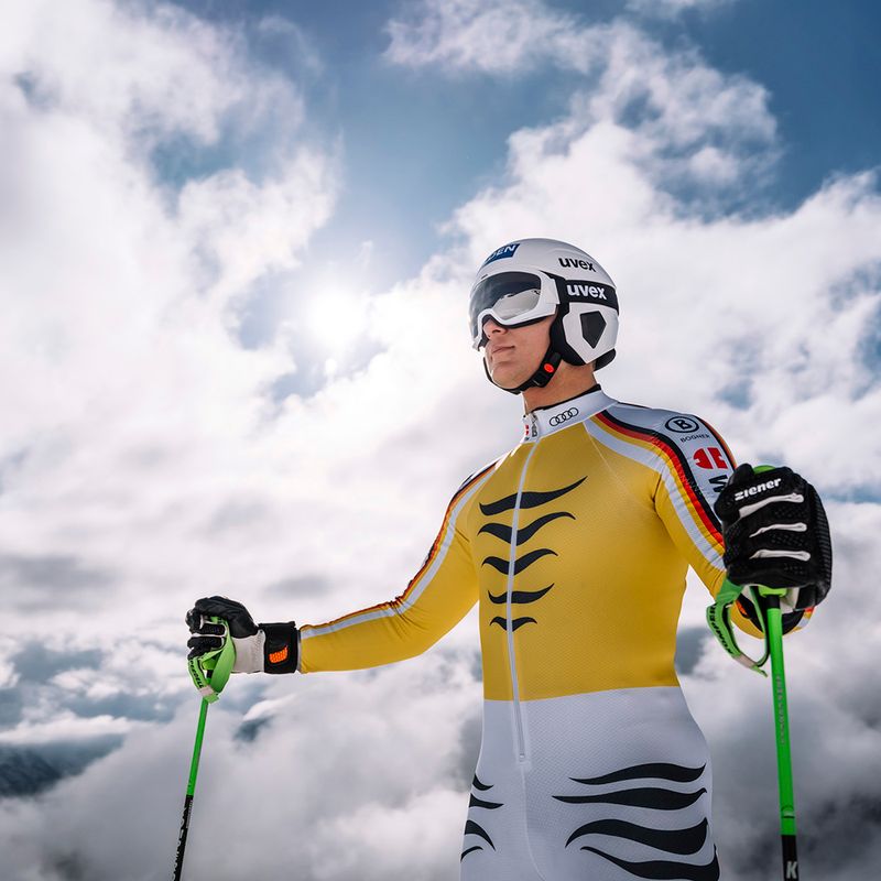 Lyžařská helma UVEX Invictus all white 11