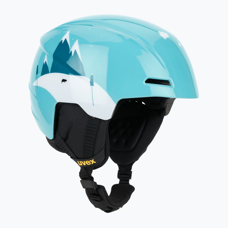 Dětská lyžařská helma UVEX Viti Jr turquoise rabbit
