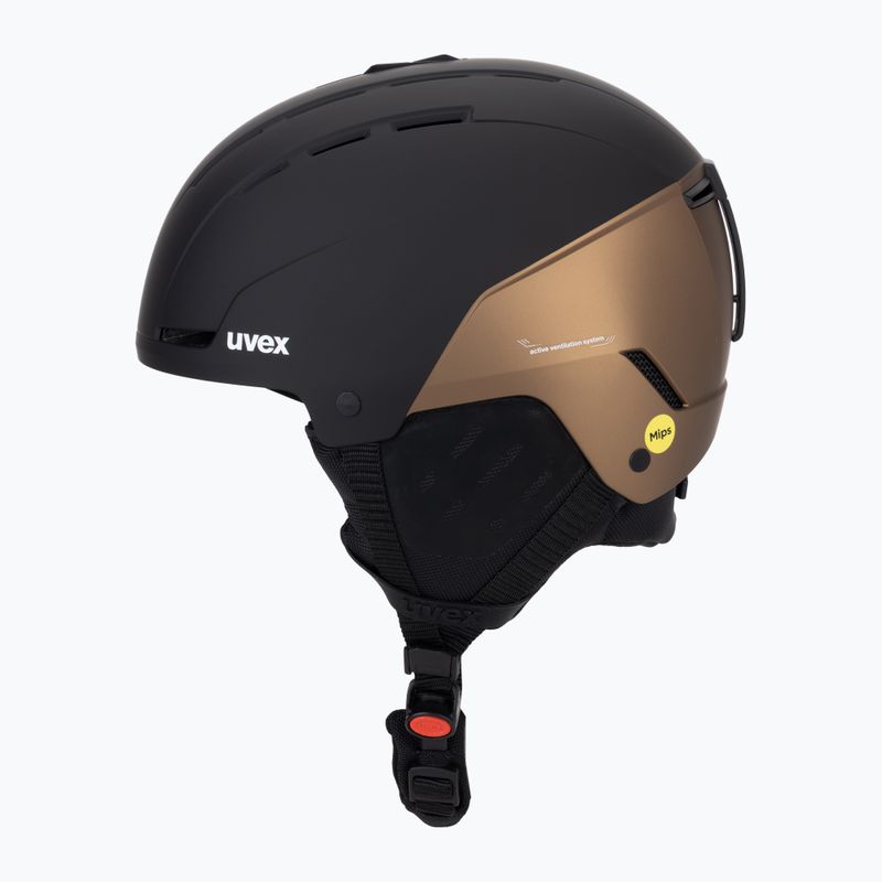 Lyžařská helma UVEX Stance MIPS black/brown matt 3