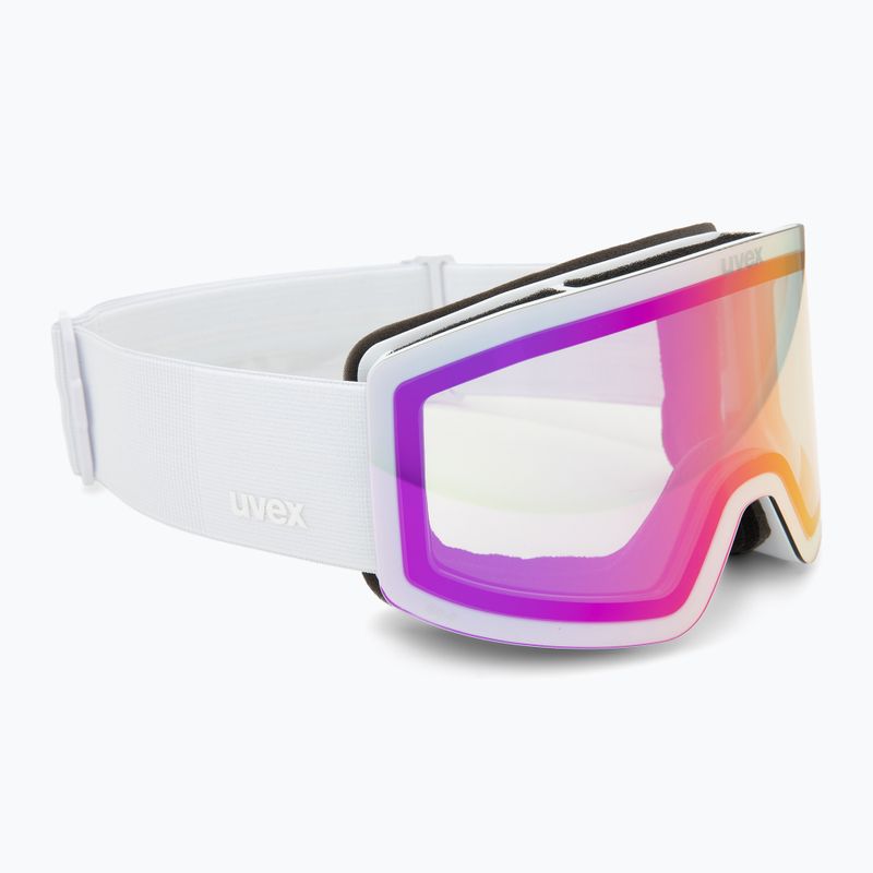 Lyžařské brýle UVEX Provoqe V white matt/vario pink mirror
