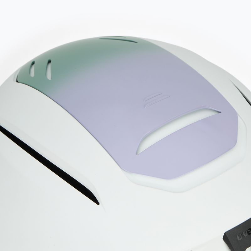 Lyžařská helma UVEX Resolution white/cool lavender grad matt 9
