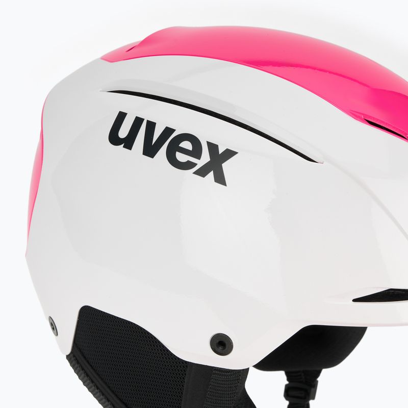 Lyžařská helma UVEX Resolution SL white/pink 7