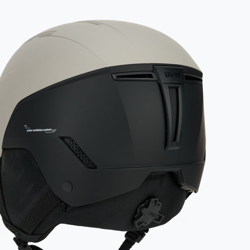 Lyžařská helma UVEX Stance warm grey/black matt 8