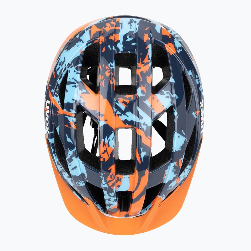 Dětská cyklistická helma UVEX Air Wing 2 papaya/bubble blue 6