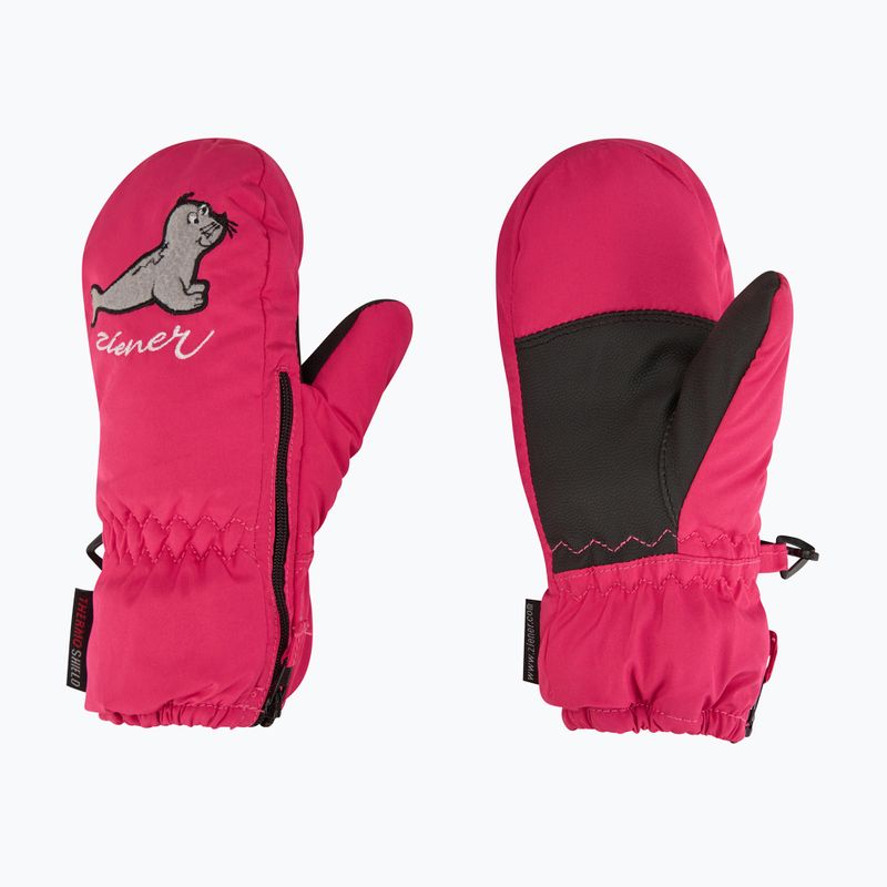 Dětské lyžařské rukavice ZIENER LE Zoo Minis pop pink