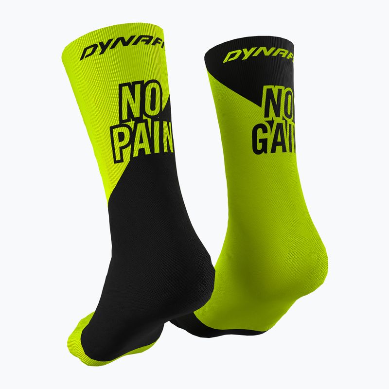Ponožky DYNAFIT No Pain No Gain neon yellow black out 2