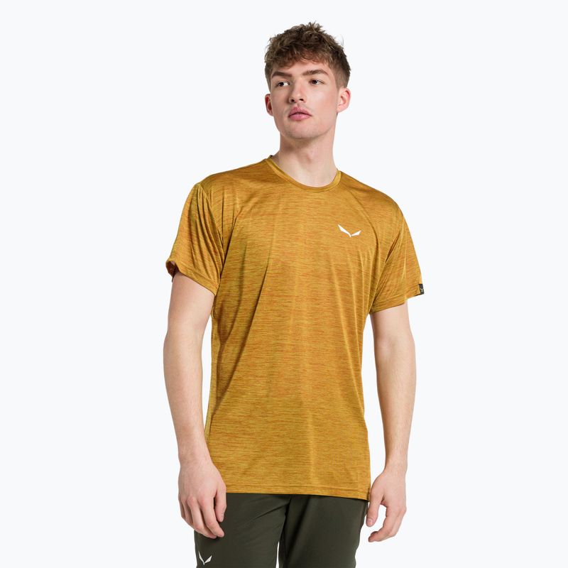 Salewa pánské trekové tričko Puez Melange Dry hnědé 26537