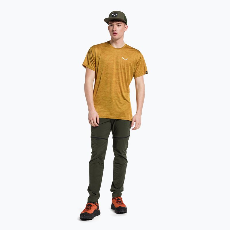 Salewa pánské trekové tričko Puez Melange Dry hnědé 26537 2