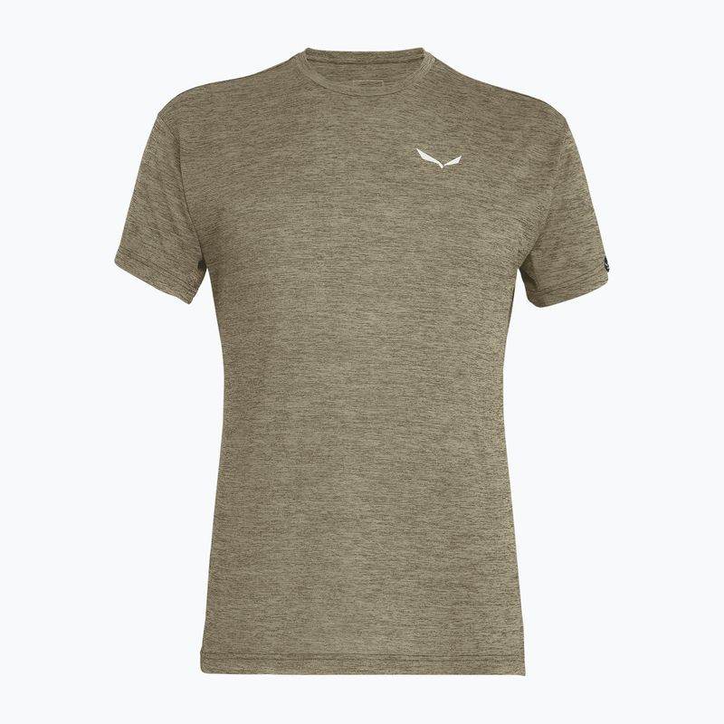 Salewa Puez Melange Dry pánské trekingové tričko dark olive melange