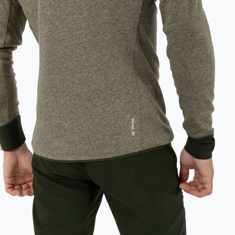 Pánská trekingová mikina Salewa Puez 2 Dry Hood FZ dark olive melange 8