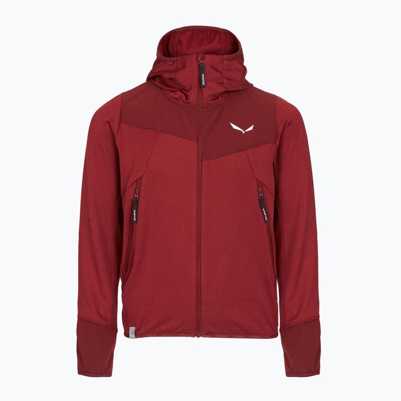 Dětská treková mikina Salewa Agner Melange PL FZ Hoody syrah