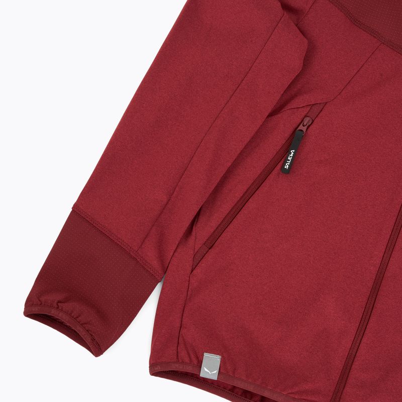 Dětská treková mikina Salewa Agner Melange PL FZ Hoody syrah 4