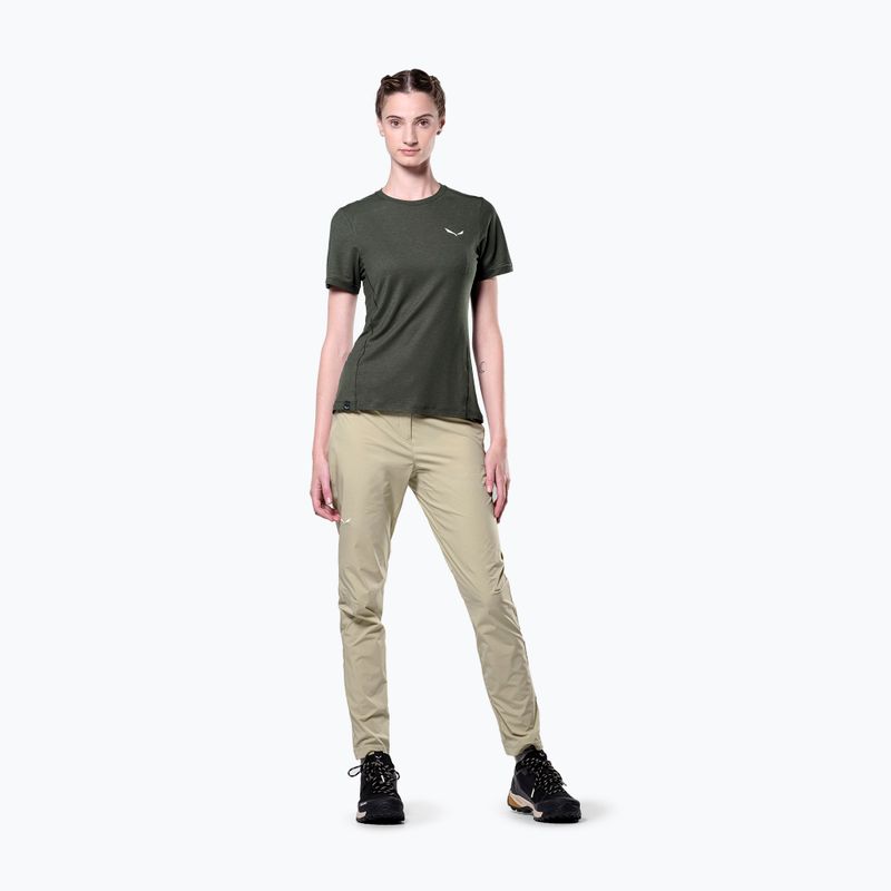 Dámské trekingové triko Salewa Puez Dry dark olive 4